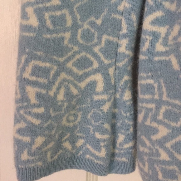 Sundance Catalog Soft Baby Blue Snowflake Sweater - Picture 6 of 9